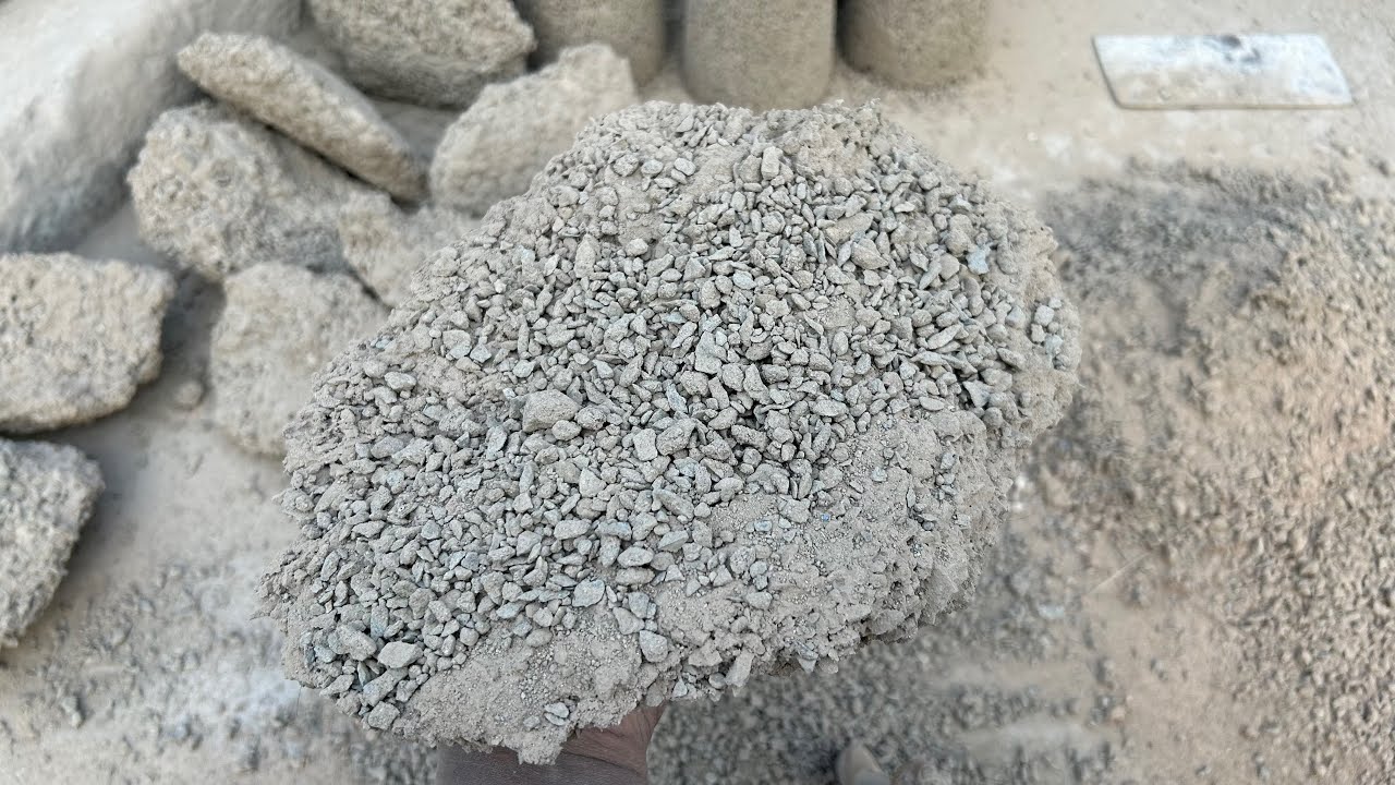 New 🥰 Concrete Chunks Shapes Dry Floor Crumbling 