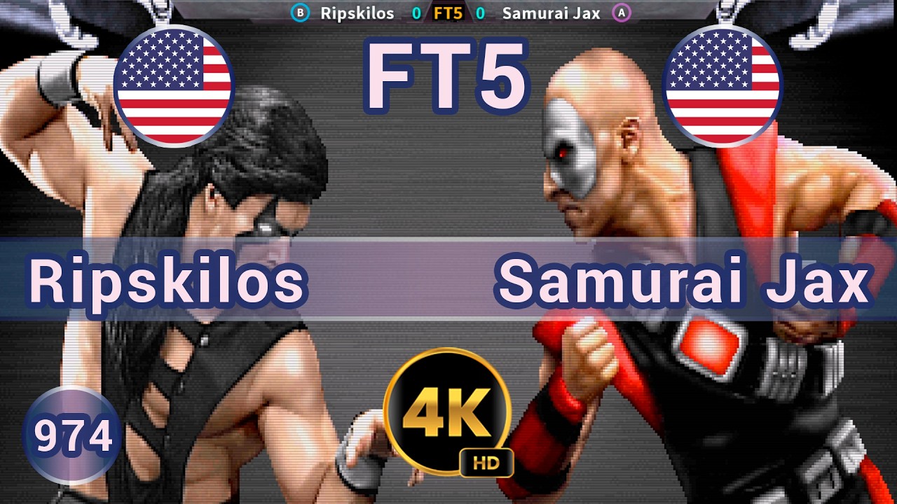 UMK3 - 🇺🇸 Ripskilos vs Samurai Jax 🇺🇸 FT5 / 4K 60 FPS #umk3 #ultimatemortalkombat3 #t99h #fightcade