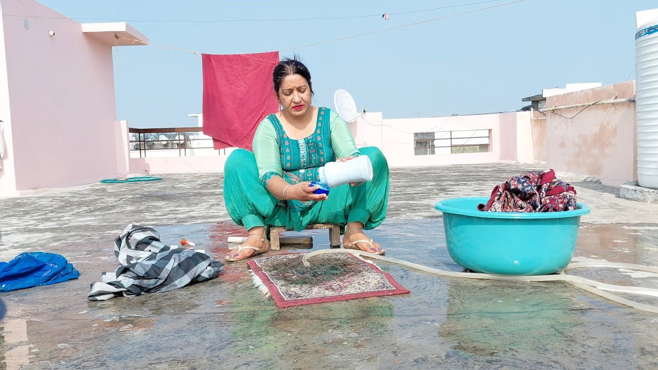 Hand Washing Heavy Foot Mat  Real Daily Routine