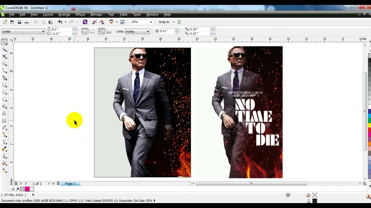 MOVIE POSTER DESIGN TUTORIAL - Learn corelDRAW with Ahsan Sabri