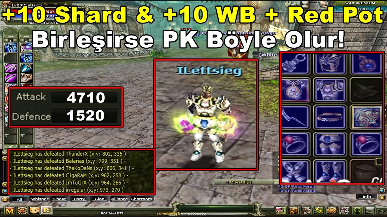 DomenicoWacco | 4710 AP'li Full İtem Elit Asas Char İle K&uuml;t&uuml;k Savaşına Giriyor! | Knight Online