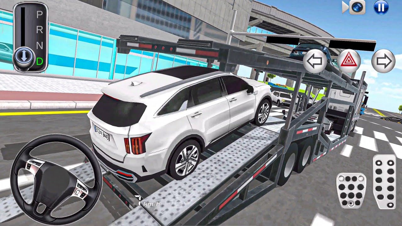 Car Transport By Car Trailer | 3D Driving Class
