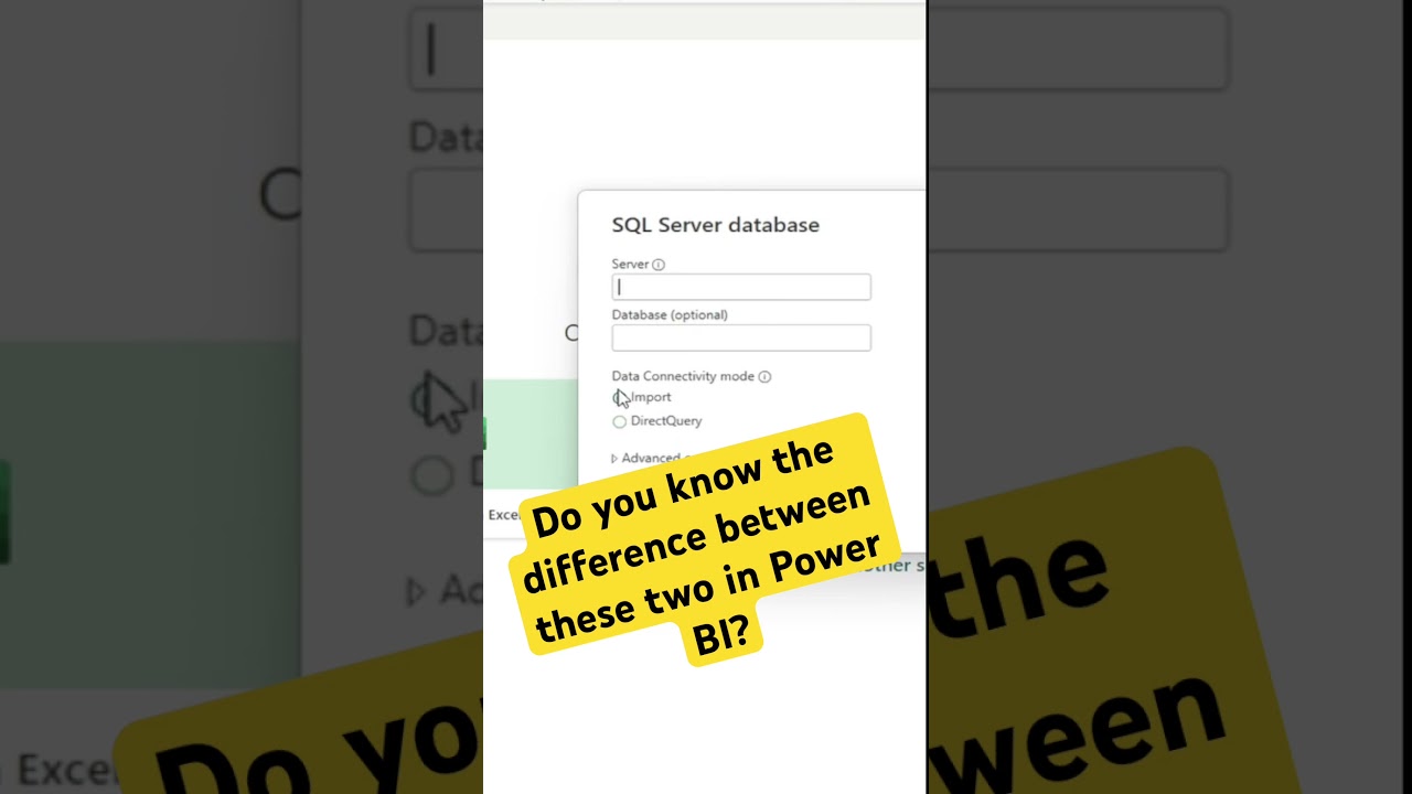 Do you know the difference between import and Direct Query in Power Query? #powerbi #powerbitips