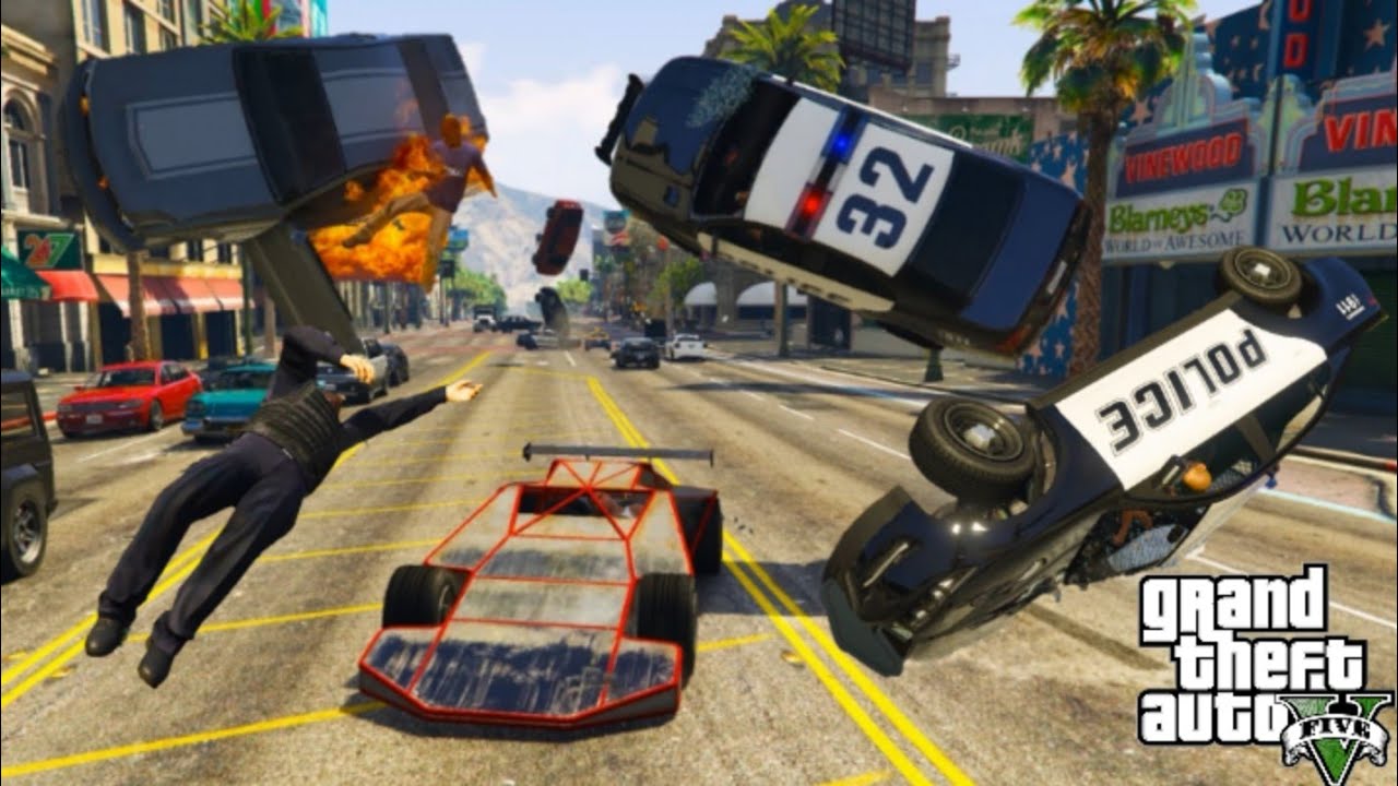 🔥GTA 5 - Ramp Buggy Destruction compilation - Cinematic Rampage - 5 🌟 Police chase 🔥🔥