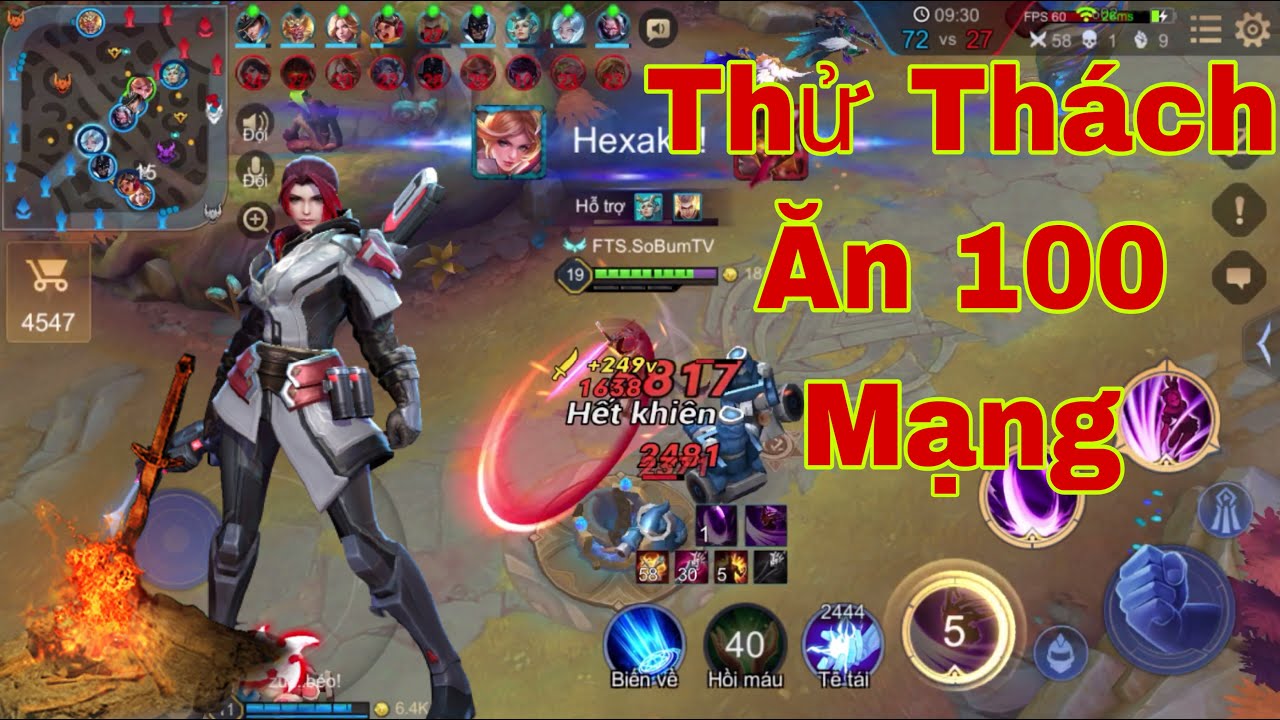 LIÊN QUÂN : Thử Thách Butterfly Ăn 100 Mạng Trong Game - Cái Kết Đắng Như Thuốc