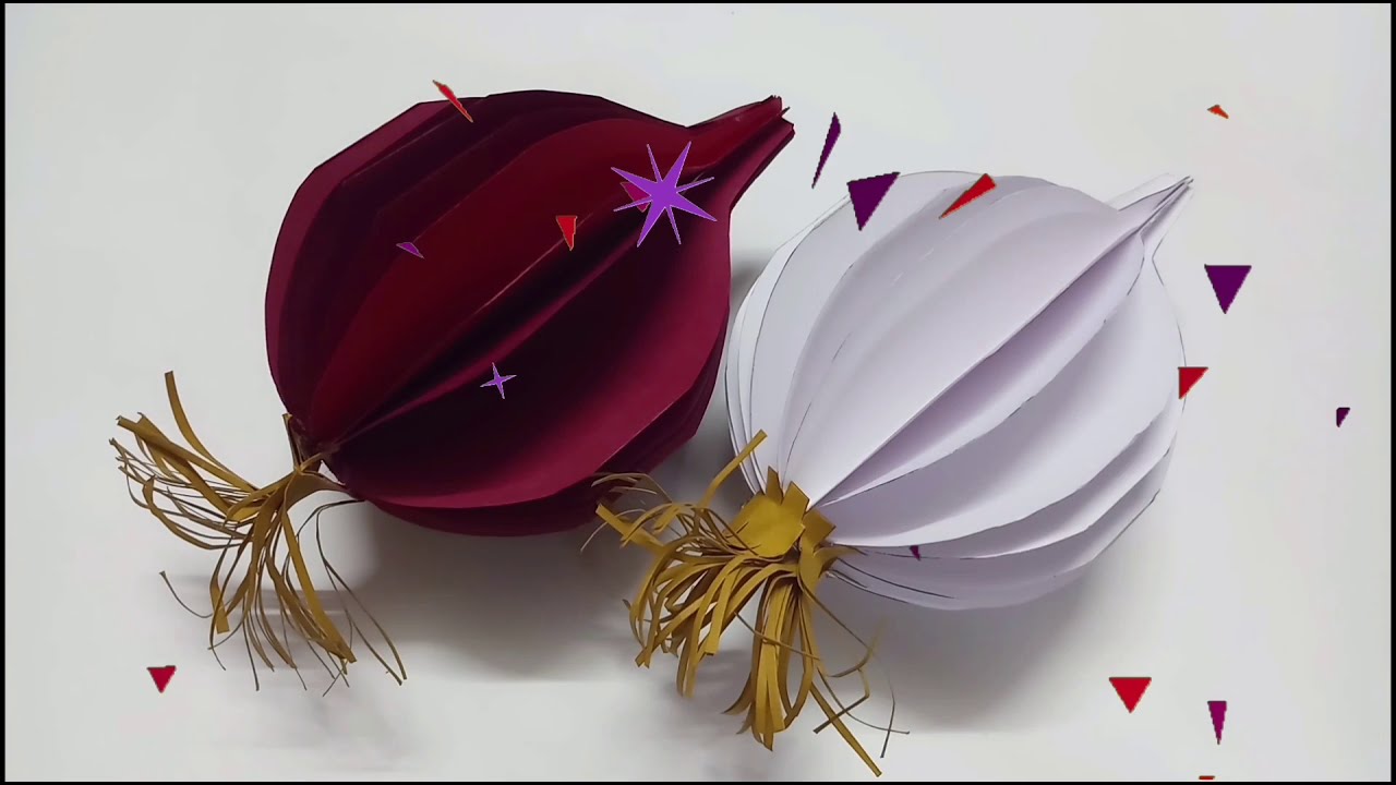 🧅ONION🧅 | HOW TO MAKE ORIGAMI ONION | EASY ORIGAMI ONION TUTORIAL