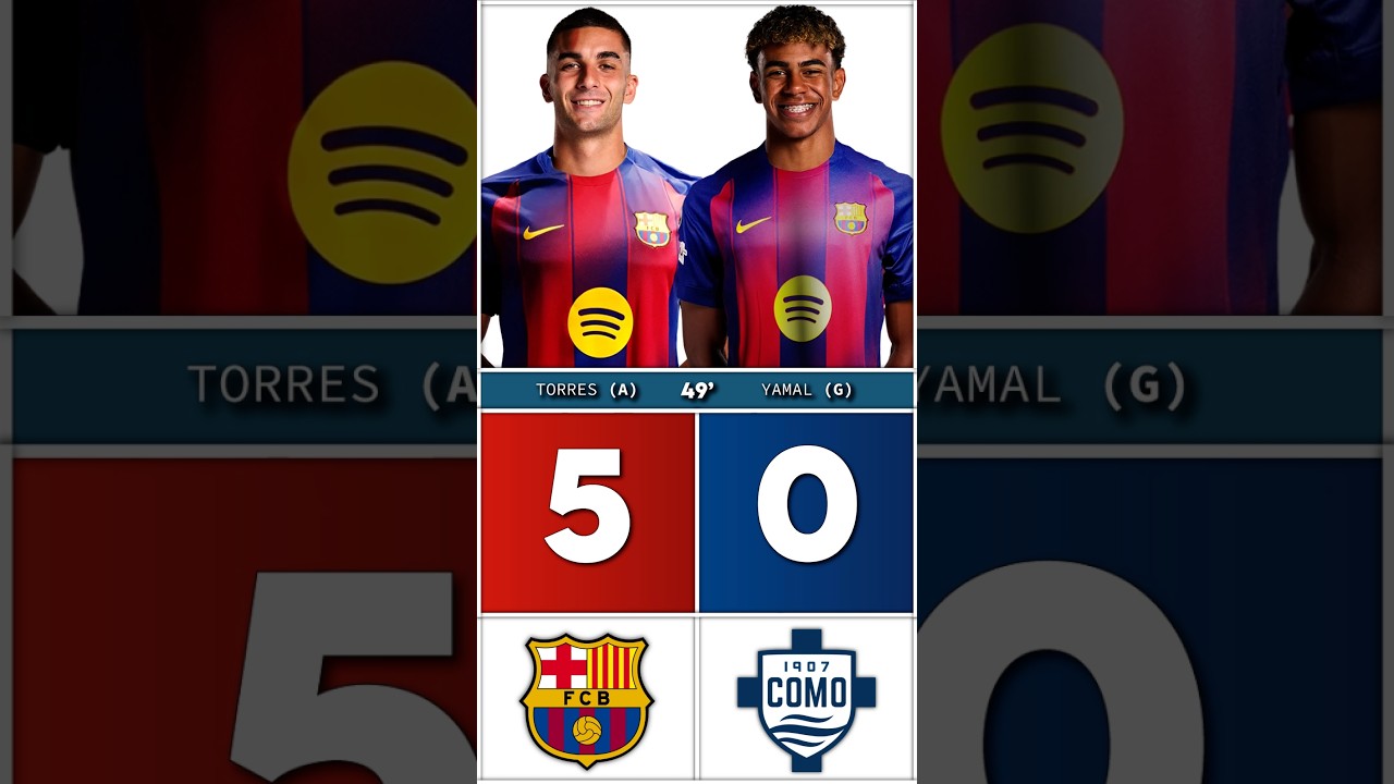 Barcelona 5-0 Como | Joan Gamper Trophy | 10 August 2025