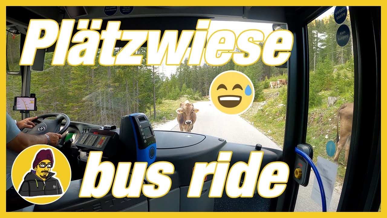 Plätzwiese Prags - South Tyrol travel bus ride (4K)