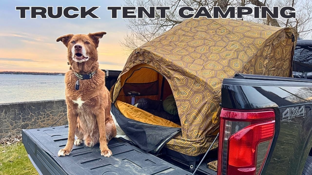 Minimalist truck tent camping
