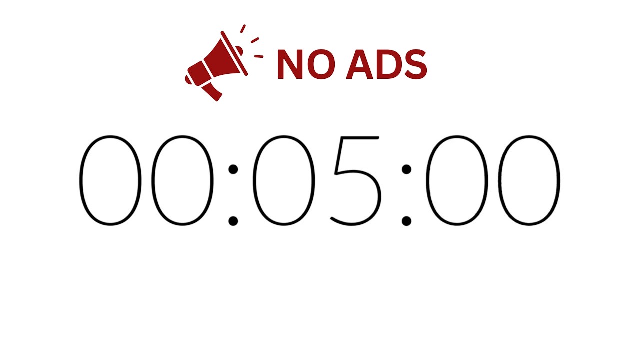 5 Minute Timer Alarm | No ADS | Silence No Music | Soft Alarm