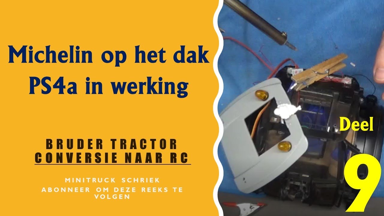 Yes a working PS4a lights  | 9 |  Ja, een werkende PS4A verlichting |Rc Conversion Bruder Tractor