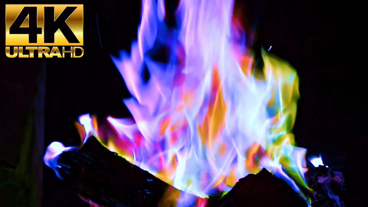 HAVE YOU EVER SEEN A TRUE RAINBOW FLAME IN 4K UHD ? (12 HOURS)