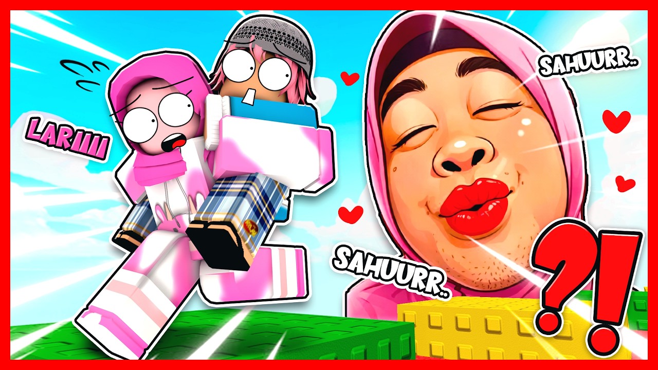 MOMON MENGGENDONG ATUN UNTUK KABUR DARI MIMI PERI DI TOWER SAHUR !! Roblox