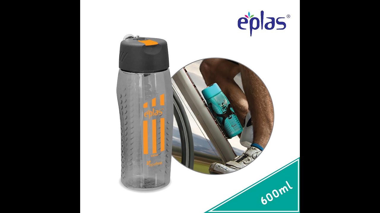 EPLAS MODERN Sport Water Bottle With Straw & Snap Hook & Buckle, Water Tumbler, Botol Air