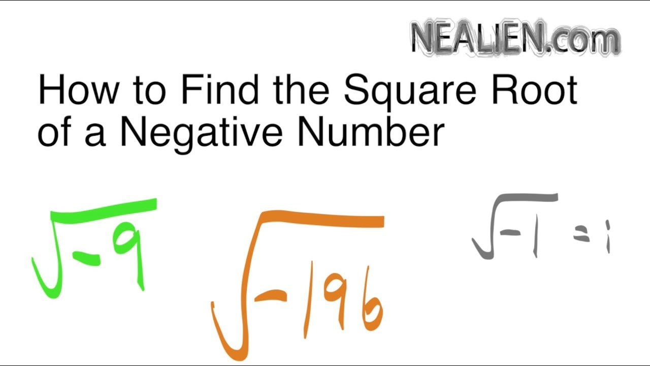 How to Find the Square Root of a Negative Number