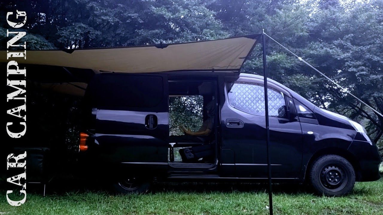【 車中泊 】コット車中泊スタイルのNV200でカーキャンピング＆イタリアンを楽しむ【 CAR CAMPING 】