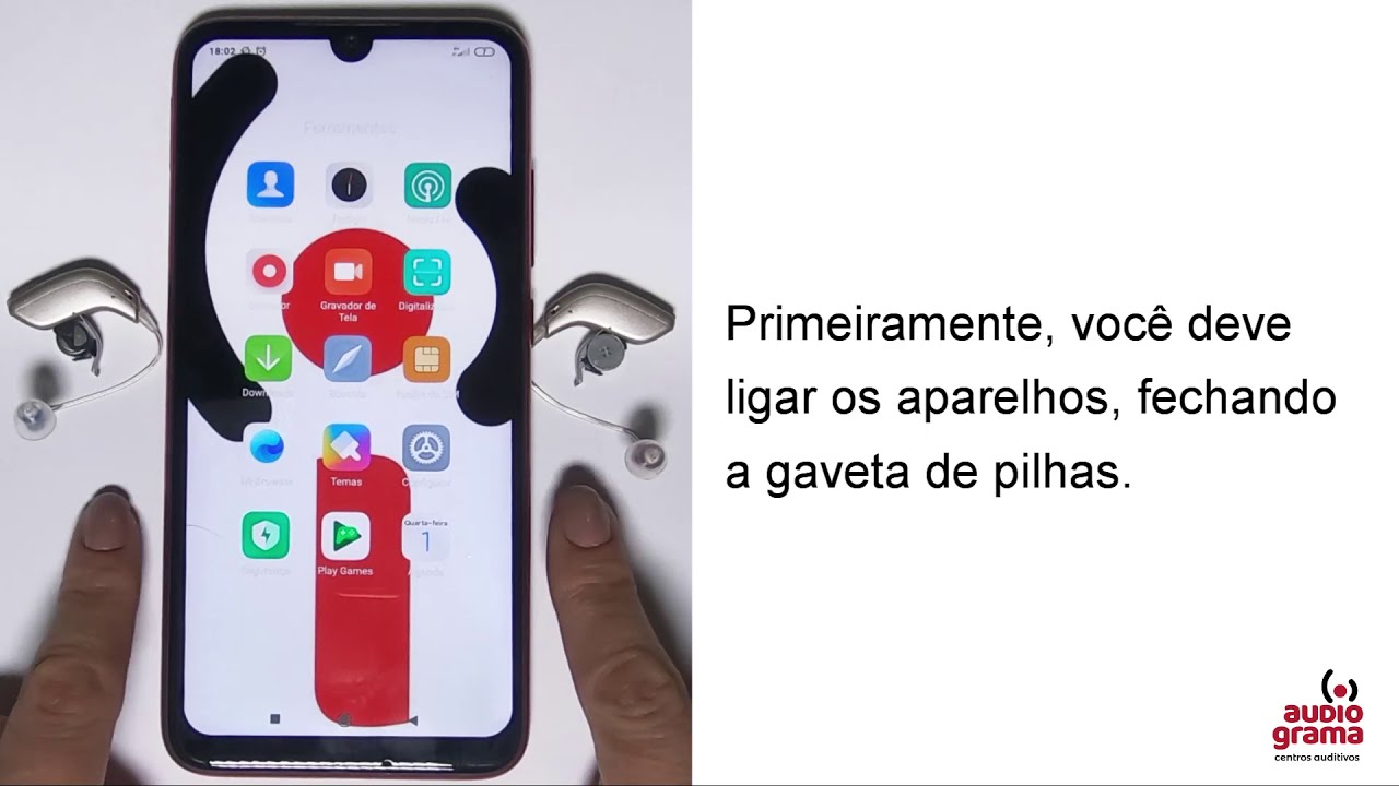 Pareando o aparelho Oticon no aplicativo com Android