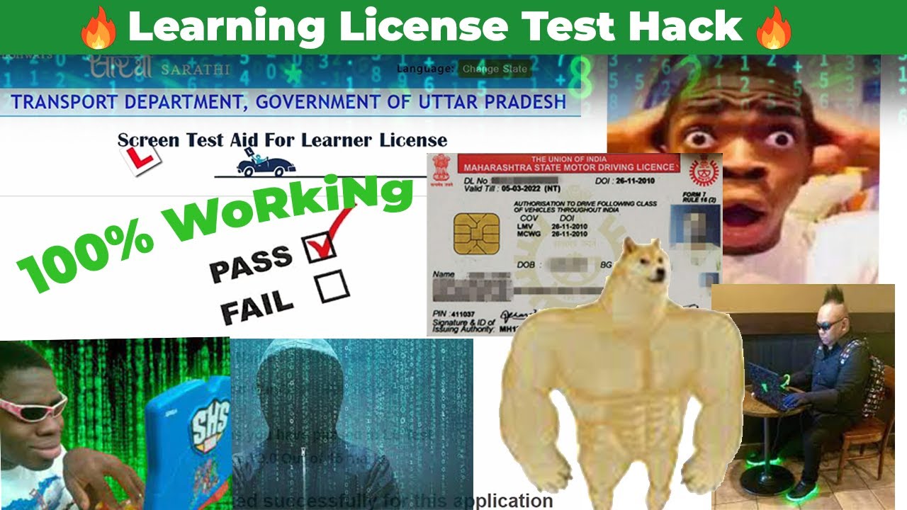 hacking government's learning license test with a simple inspect element