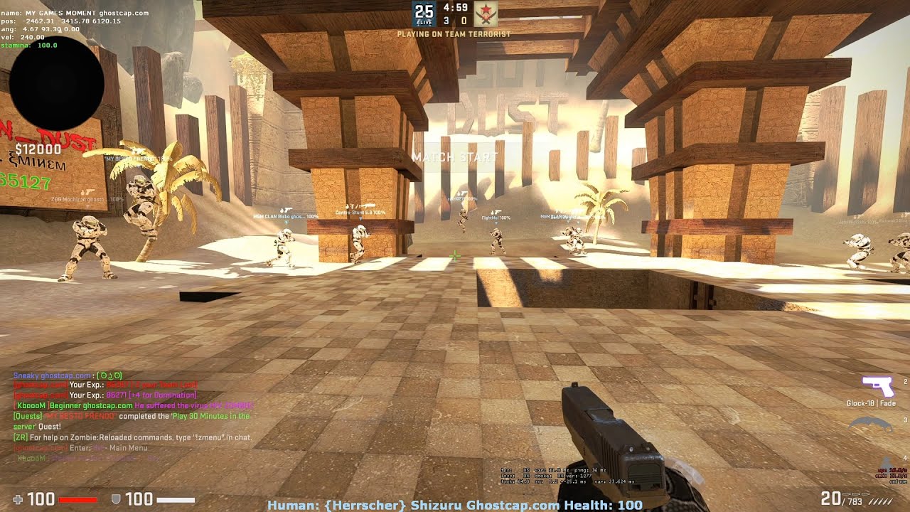 CSGO ZOMBIE SURVIVAL MOD MAP zm_forgotten_dust On Ghostcap