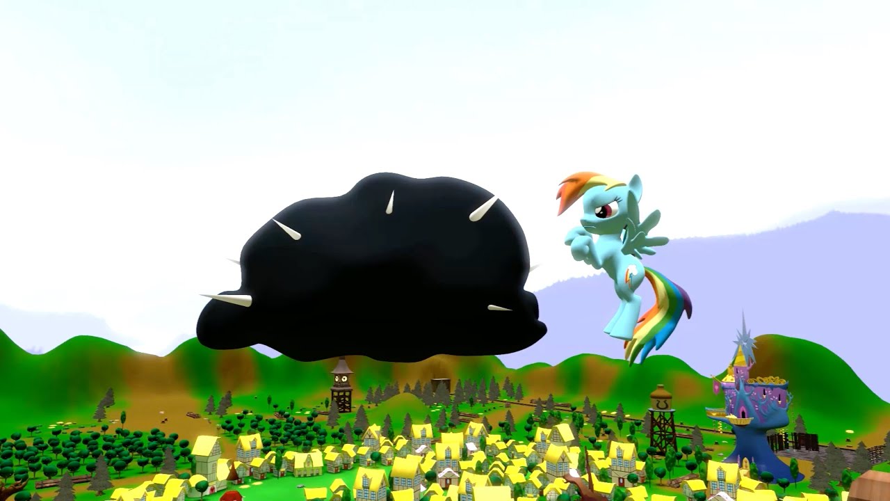 Rainbow Dash and Evil Cloud