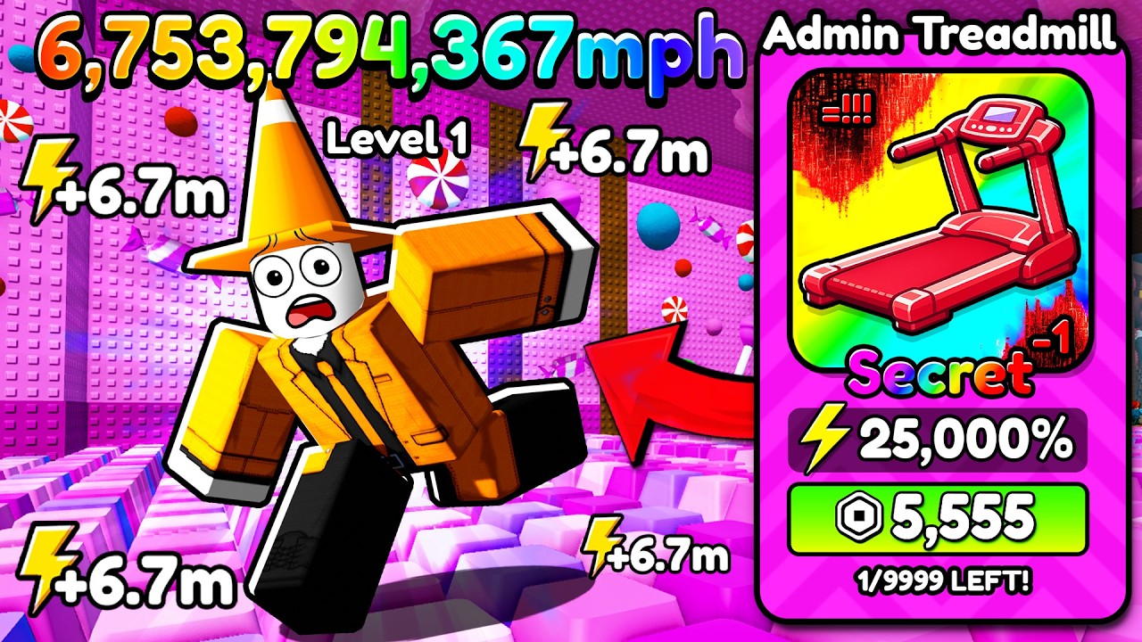 Starting Over as NOOB with ADMIN TREADMILL in Roblox +1 Chocolate Keyboard Escape! (Roblox)