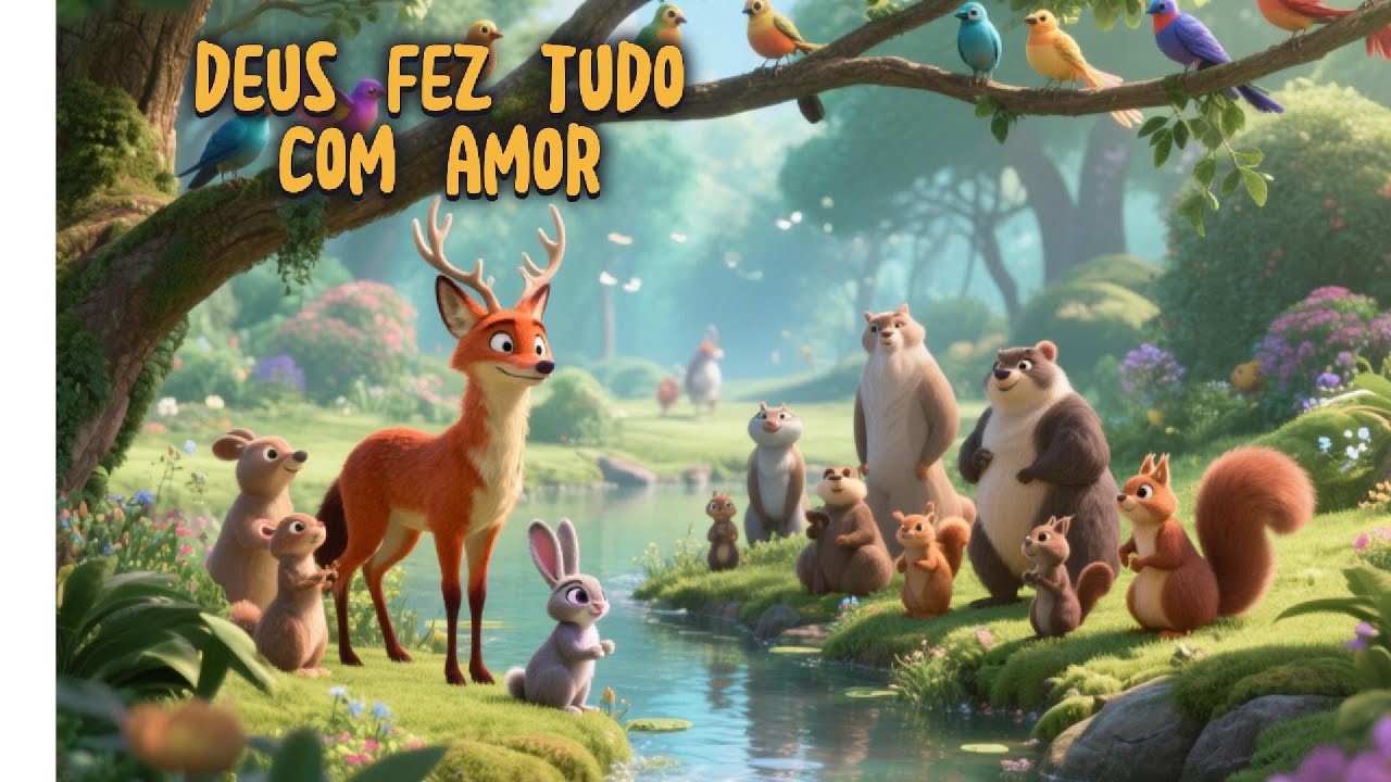 Deus Criou Tudo com Amor 🌎 Música Infantil Cristã