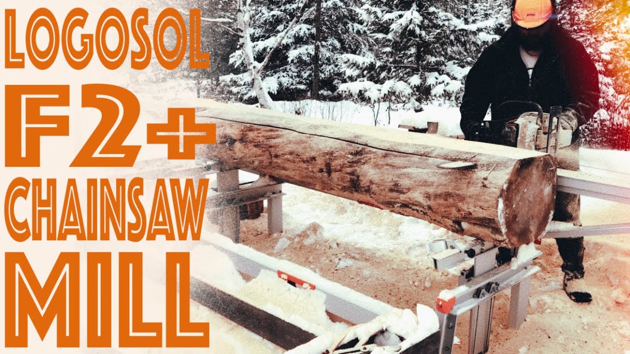 Milling a HUGE Pine Log on the Logosol F2+ Chainsaw Mill! 🌲🔥