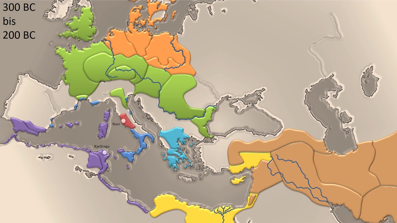 Antikes Europa Völker, Karte & Ereignisse (~1000 v.Chr. - 600 n.Chr.)