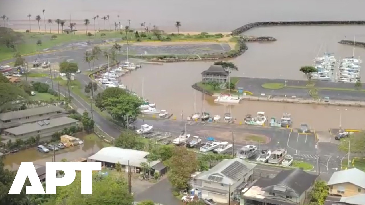 Drone Footage Reveals Massive Flood Damage Across Hawaii&rsquo;s Oahu Island Coastline | APT