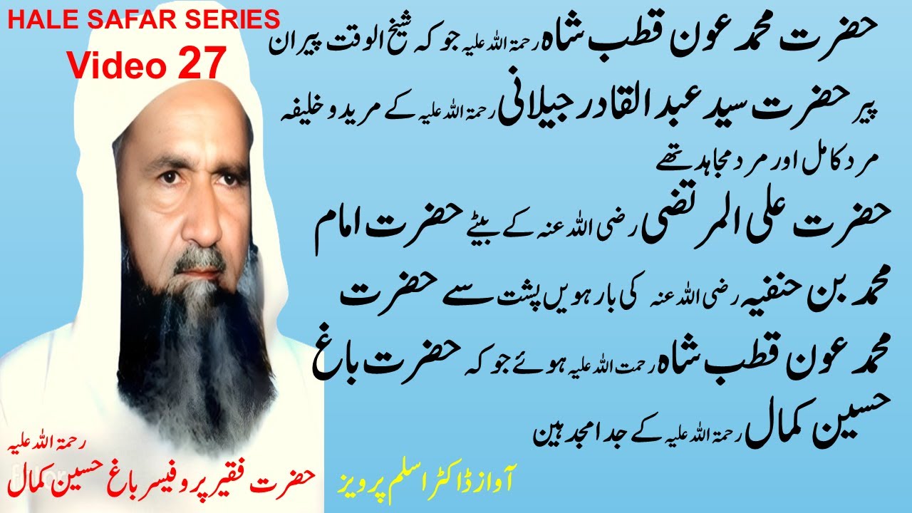 HAZRAT AOON KUTUB SHAH RA HAZRAT BAGH HUSSAIN KAMAL RA KAY JADE AMJAD HAINDESCRIPTION