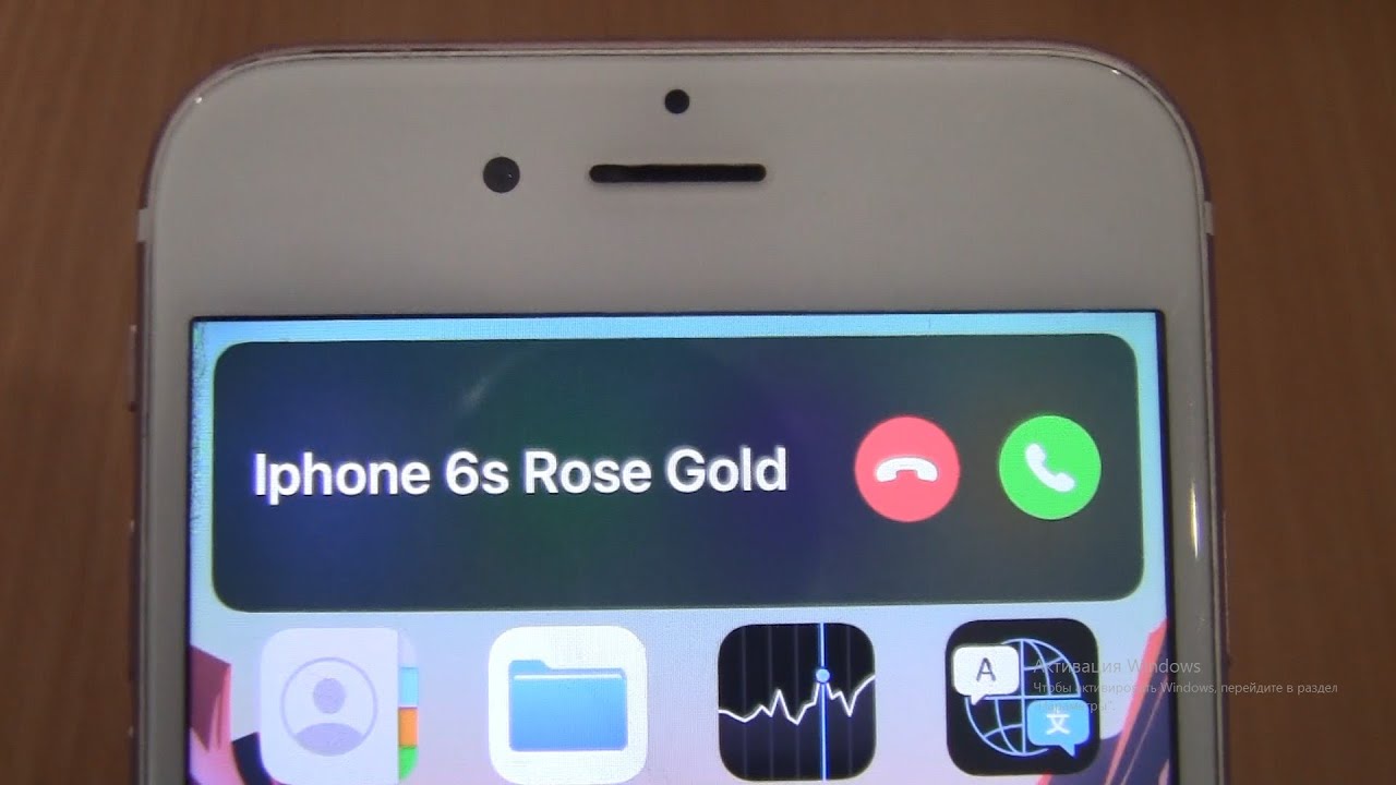 iPhone 6s Rose Gold Incoming Call