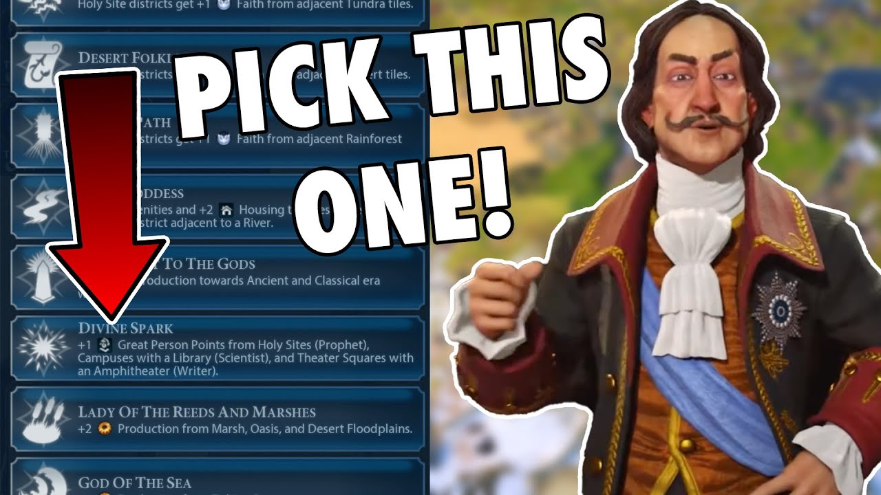 Civ VI: The Ultimate Guide to Pantheons | Holy Site Adjacency, Better Tiles, And Free Units