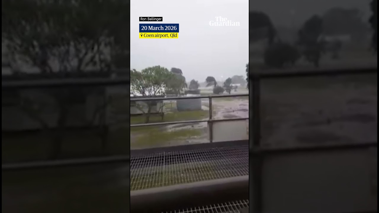 Tropical Cyclone Narelle hits Australia: footage taken at the airport in Coen, Queensland