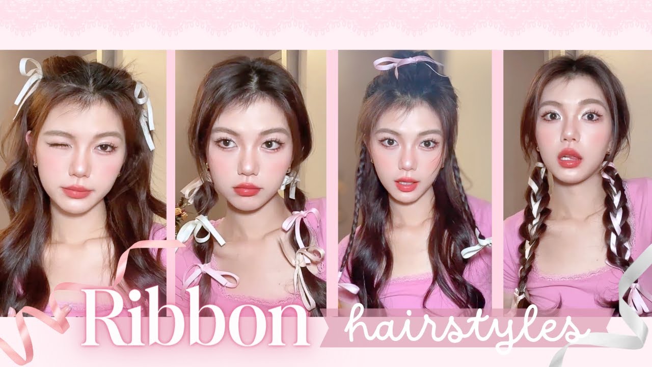 Easy Ribbon Hairstyle in 5 Mins! Balletcore Inspired Hair Ideas by 小周洁洁子