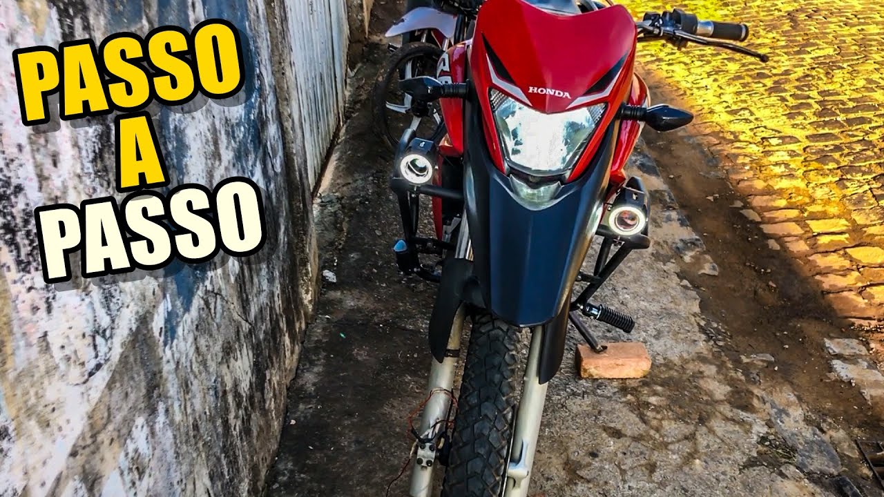 COMO INSTALAR O FAROL DE MILHA NA MOTO PASSO A PASSO