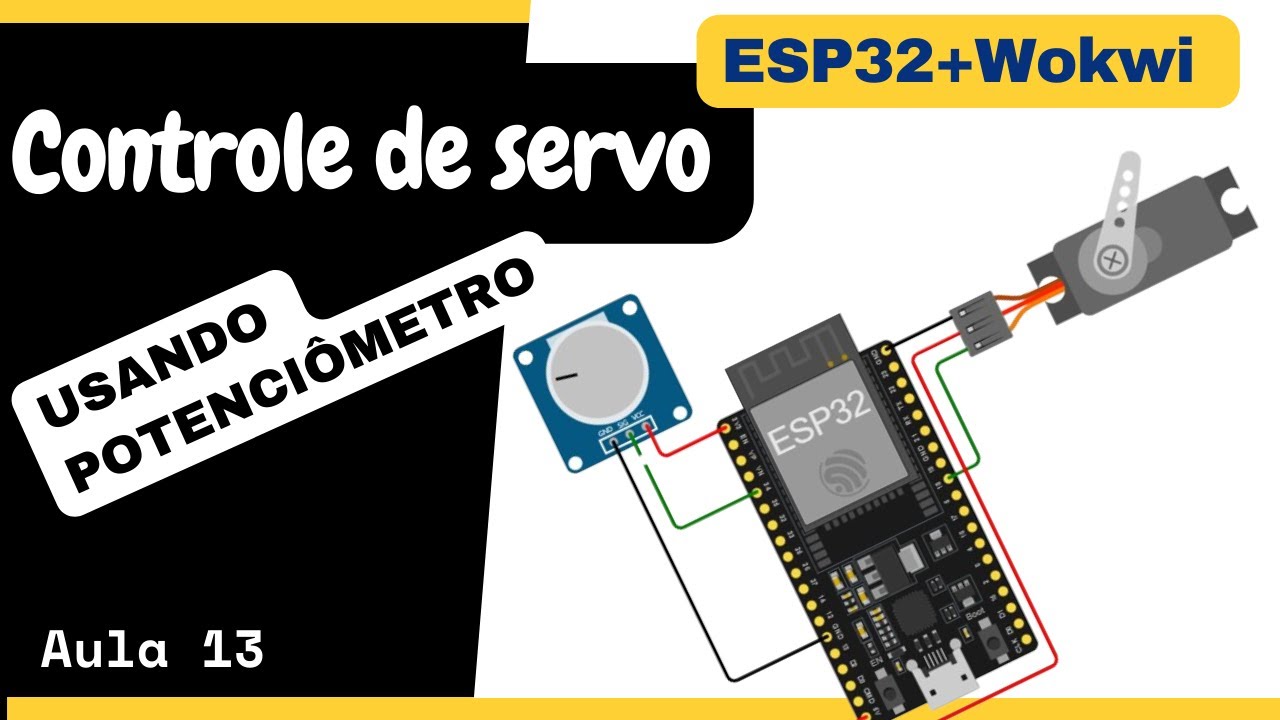 Controle do Servo Motor com ESP32 e Potenciômetro usando WOKWI.