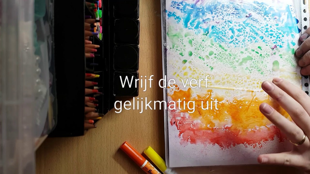 Achtergrond maken met Ecoline brushpennen ☆ es.lifeletters