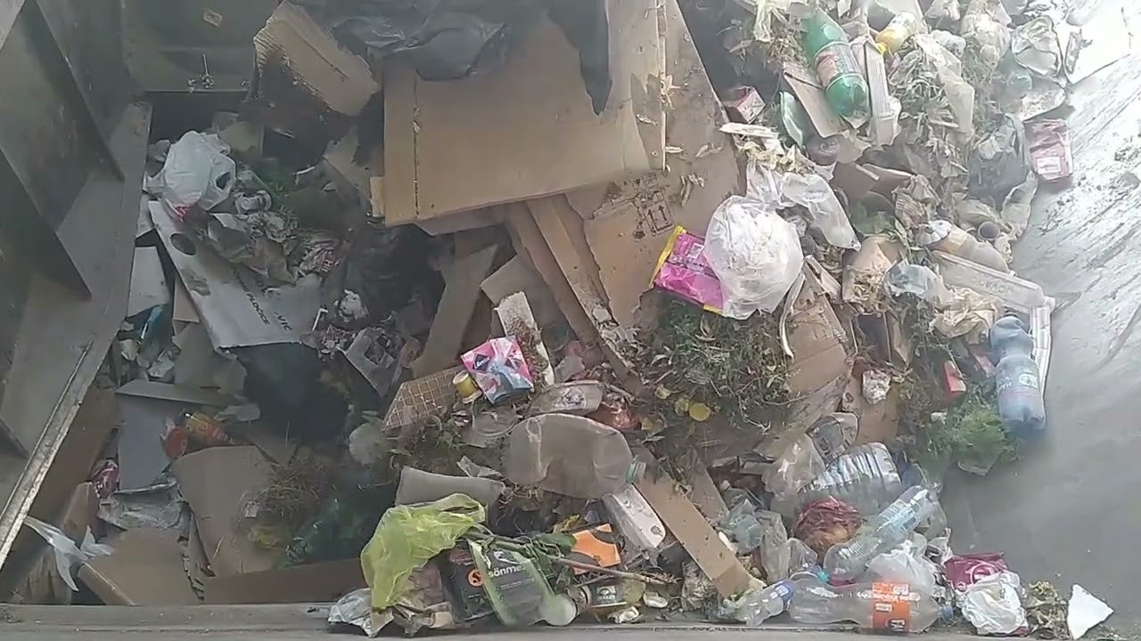 Transfer station Waste compaction.  ( The movie Second part ) Original sound only. 2025.