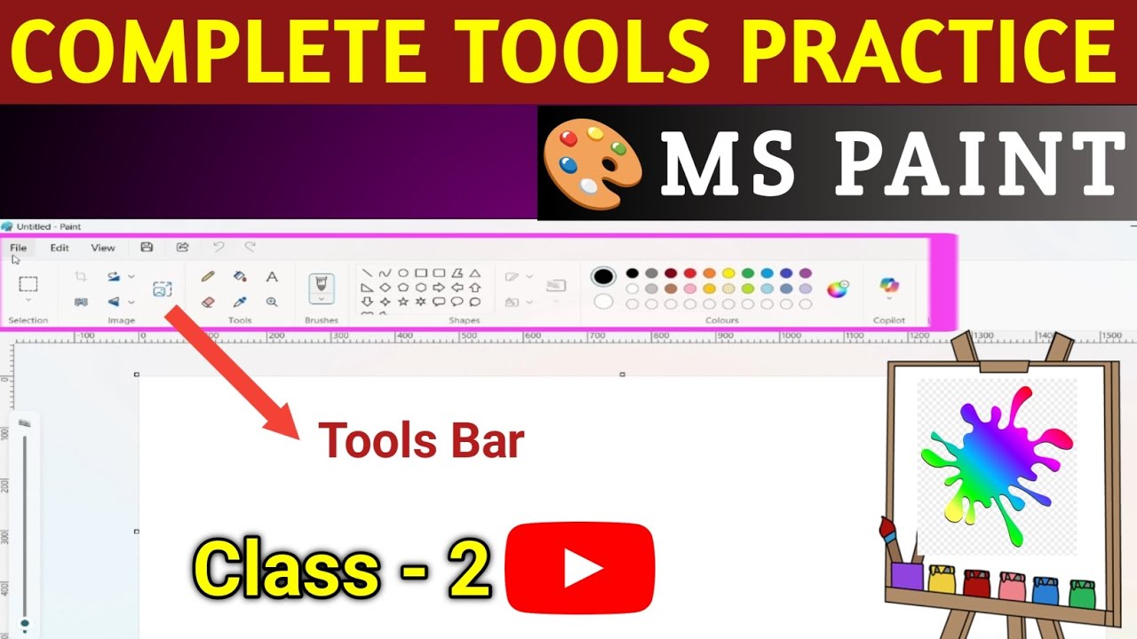 Ms Paint Complete Tools Practice | Home Tab की पूरी जानकारी