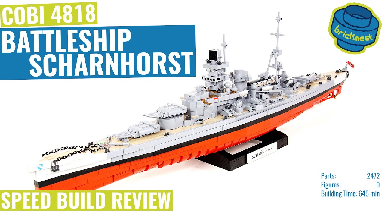 COBI 4818 BATTLESHIP SCHARNHORST - Speed Build Review