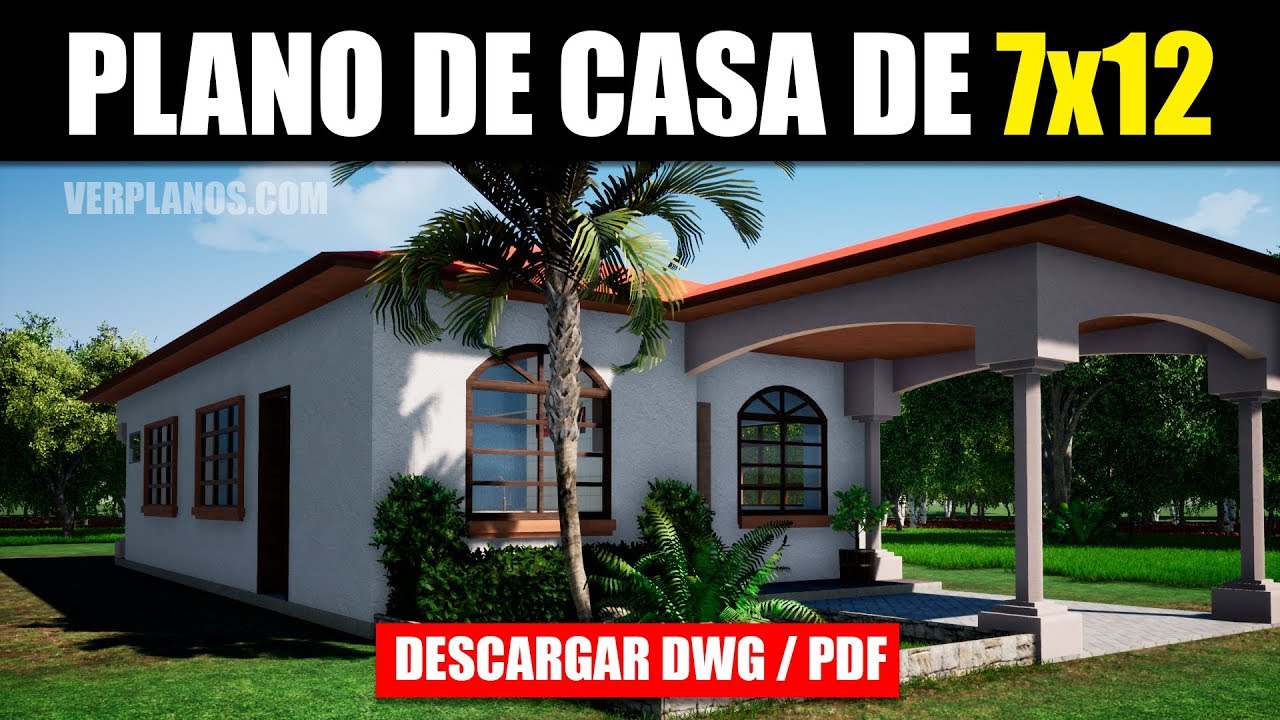 ✅ Plano de Casa GRATIS #3 Dormitorios #2 Ba&ntilde;os (DWG &mdash; PDF)