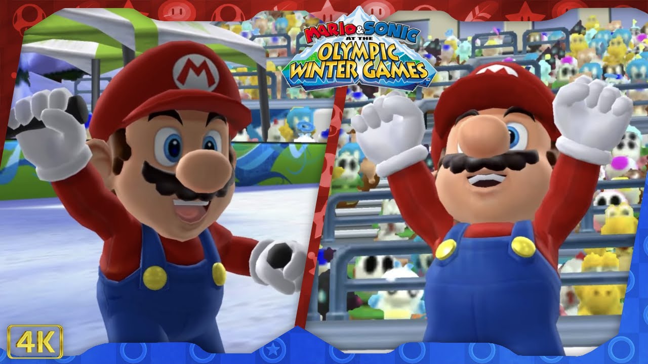Mario & Sonic at the Olympic Winter Games 2010 ⁴ᴷ All Events (Mario gameplay)