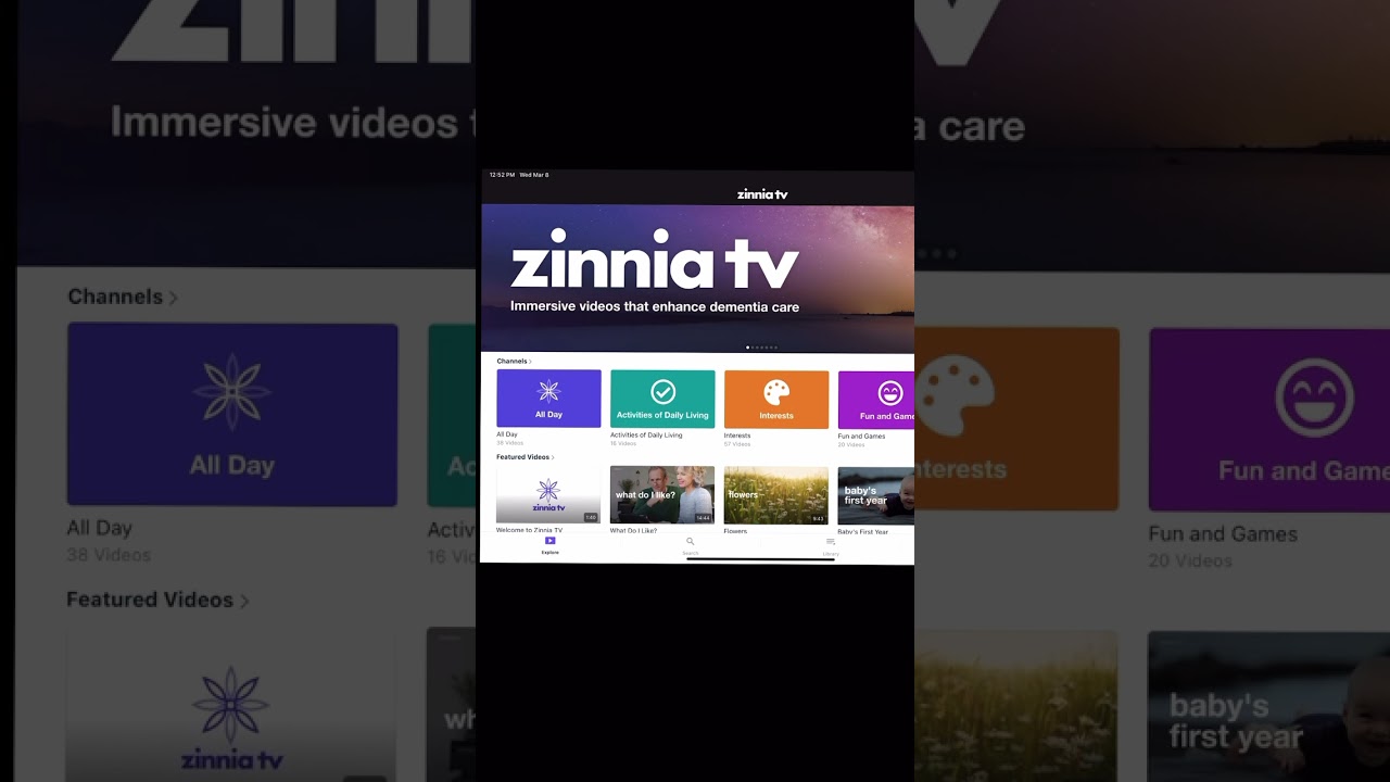 We loved Zinnia TV use code carepatti for 50% off #dementia #caregiver #carepartner #dementiacare