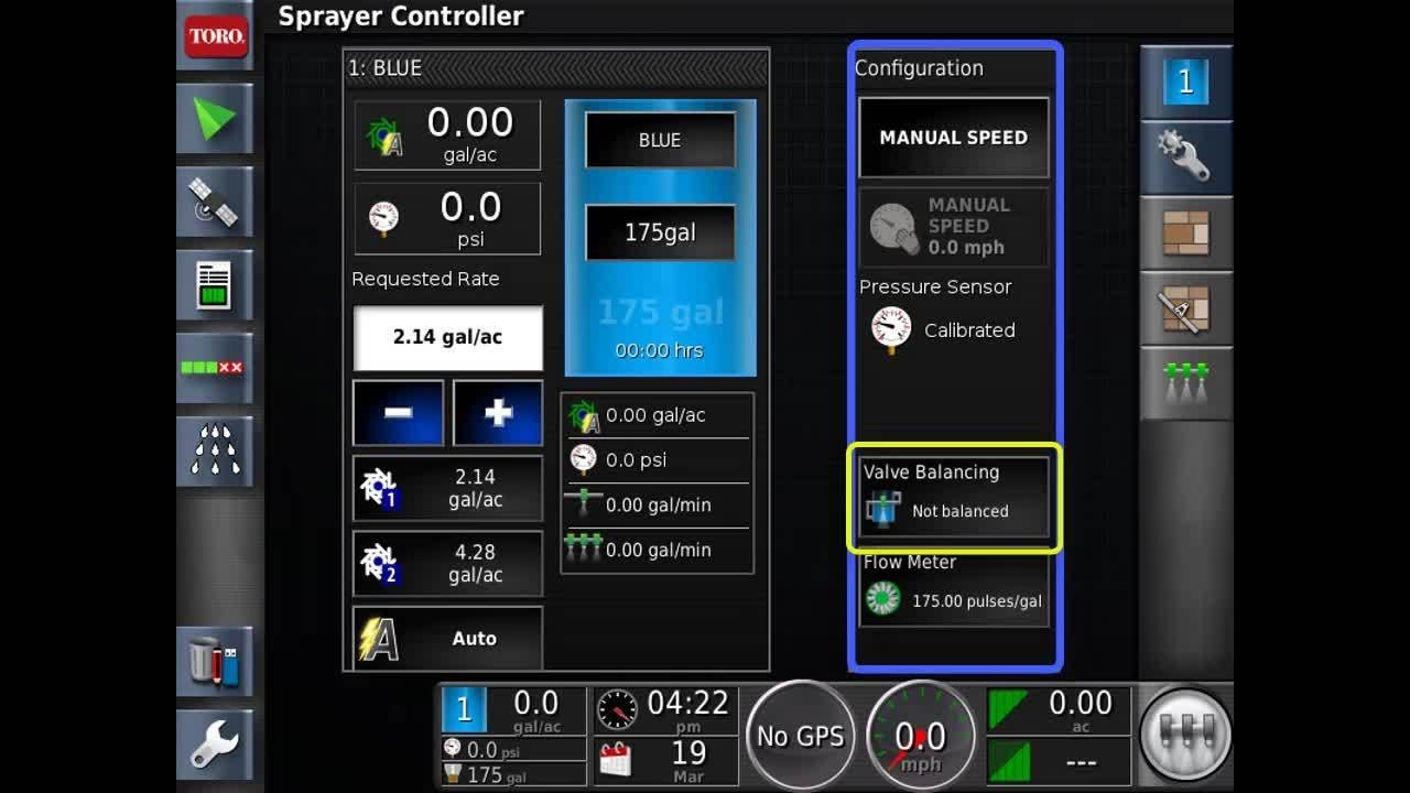 Toro® MultiPro® GeoLink®: Bypass Calibration