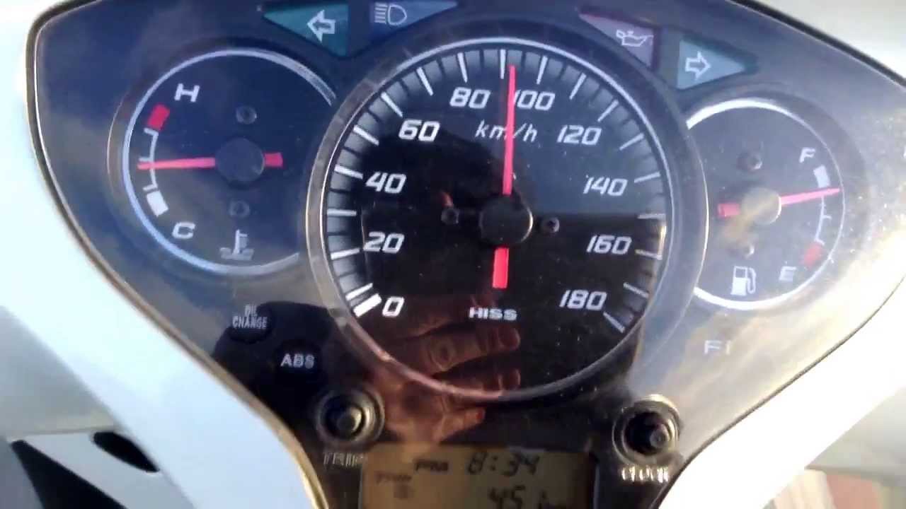 Honda SH300 acceleration 16 gram rollers 0-100 km/h HD