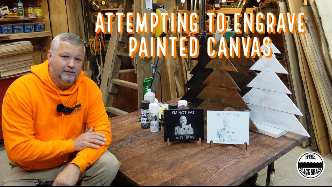 Attempting to engrave painted canvas