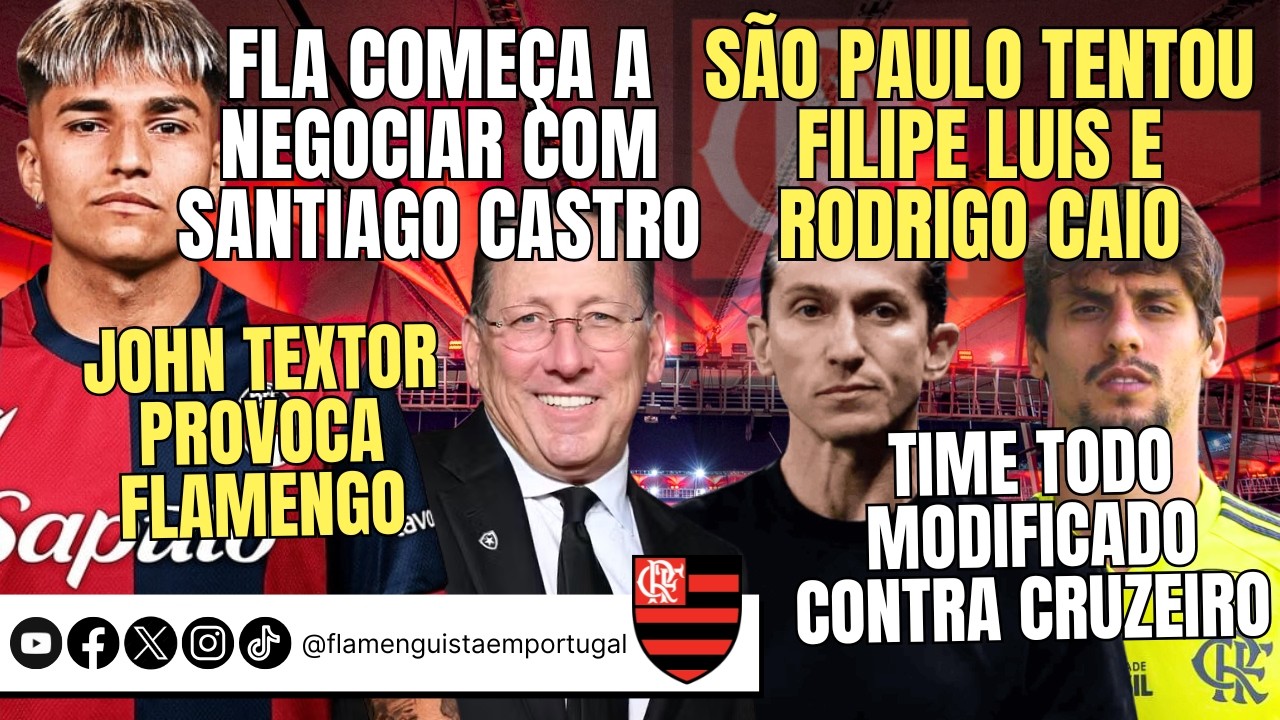 NEGOCIAÇÃO COM SANTIAGO CASTRO | SPFC POR FILIPE LUIS E R. CAIO | TEXTOR PROVOCA | TIME MODIFICADO
