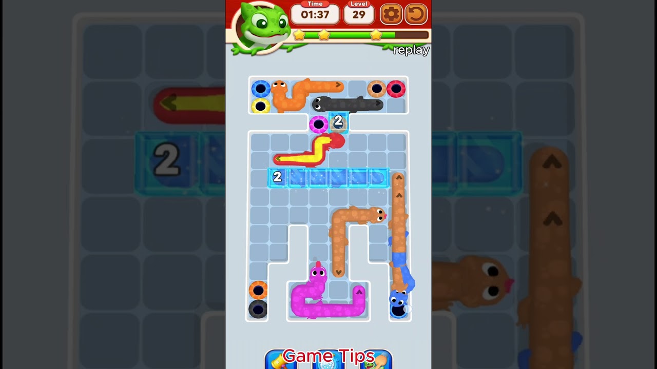 Gecko Rush level 29 Solution Walkthrough