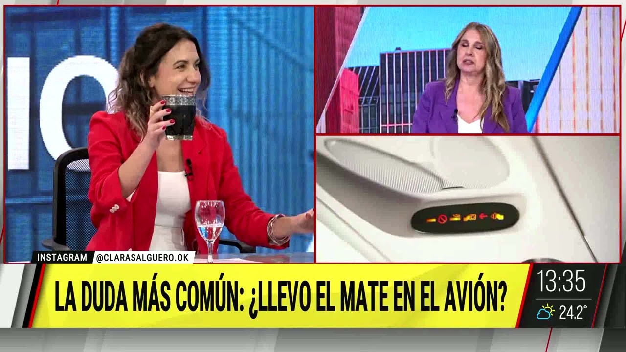¿Se puede tomar mate arriba del avión?