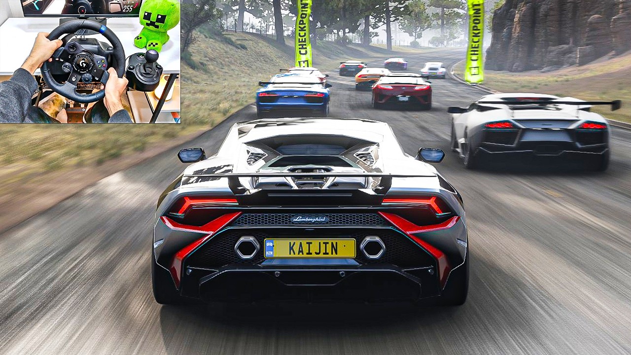 Lamborghini Huracan Tecnica VS Modren Supercars - Forza Horizon 5 | Logitech G923 Steering Wheel